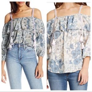 NWT William Rast off the shoulder floral top